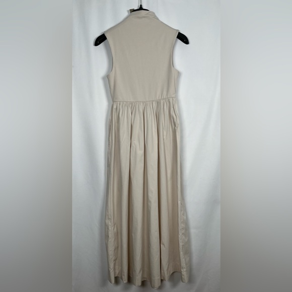 New J CREW Fitted Knit Mockneck Dress with Poplin Skirt In Cream Size S - Picture 7 of 15